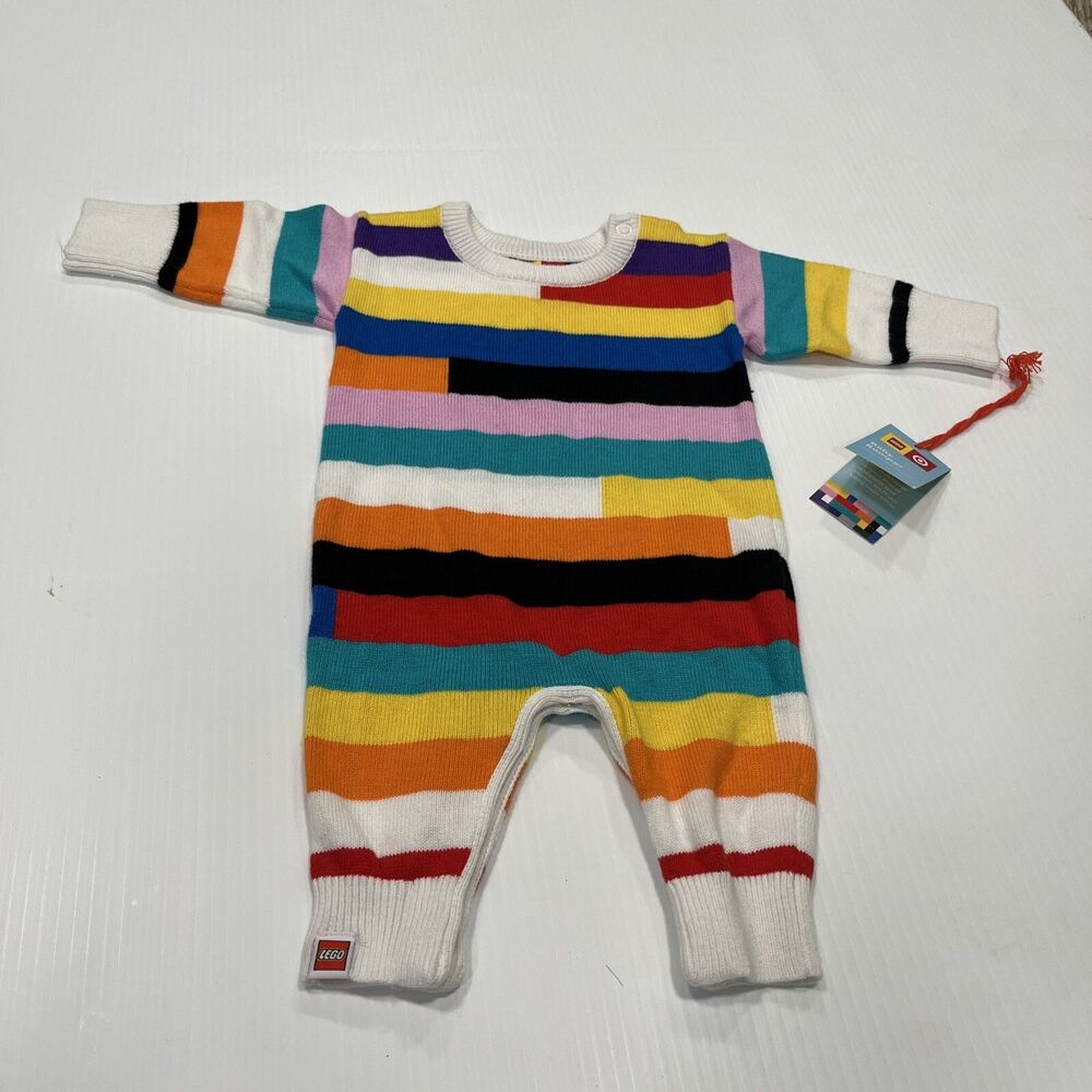 Lego  One Piece Romper  Mix Stripe Outfit NWT - New Born